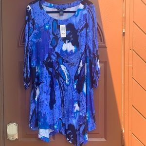 Blue and black dress